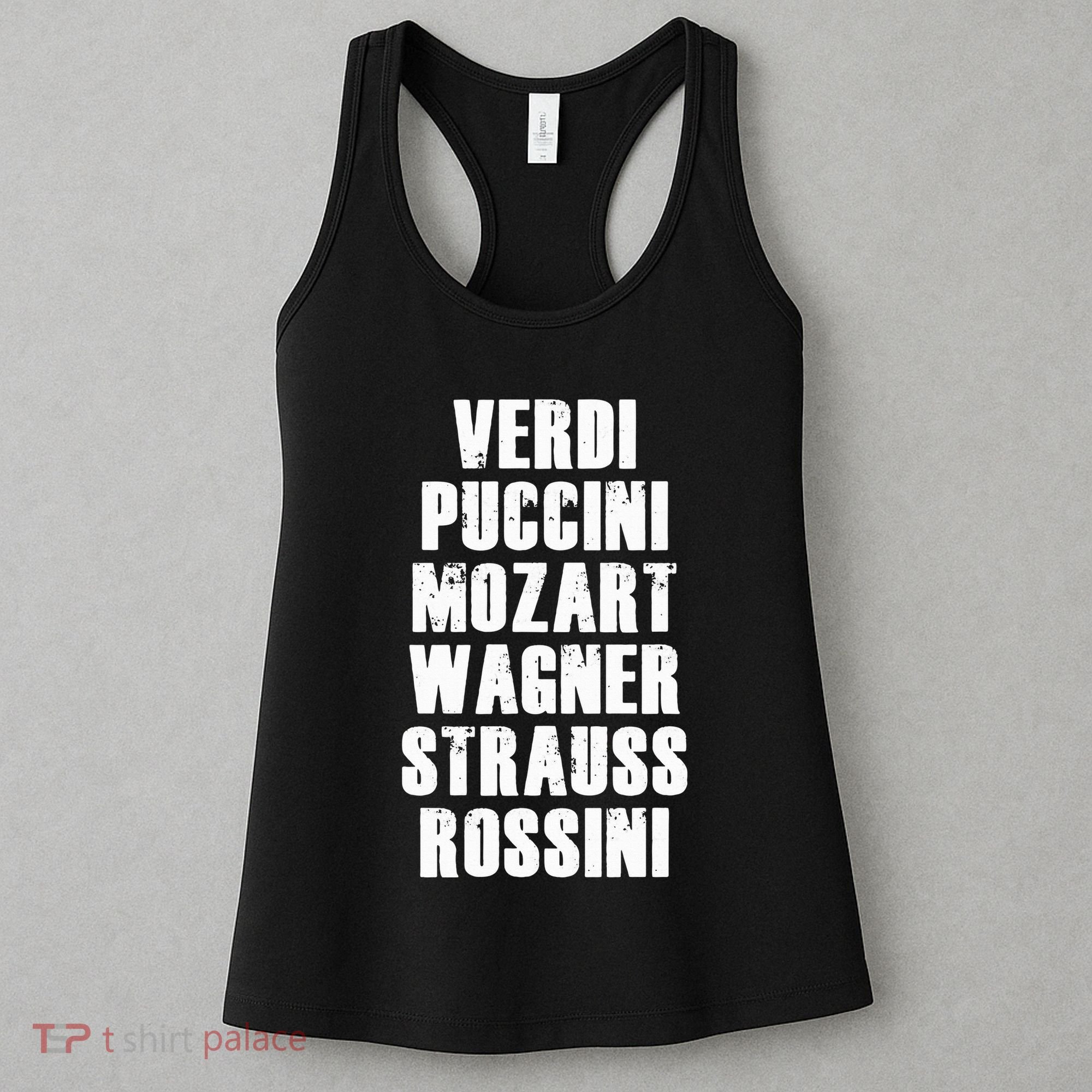 Verdi Puccini Mozart Wagner Strauss Rossini Opera Women's Tank Top