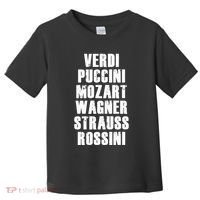 Verdi Puccini Mozart Wagner Strauss Rossini Opera Toddler T-Shirt thumb 0