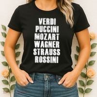 Verdi Puccini Mozart Wagner Strauss Rossini Opera Women's T-Shirt thumb 2