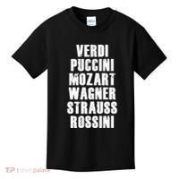 Verdi Puccini Mozart Wagner Strauss Rossini Opera Kids T-Shirt thumb 0