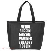Verdi Puccini Mozart Wagner Strauss Rossini Opera Tote Bag thumb 0