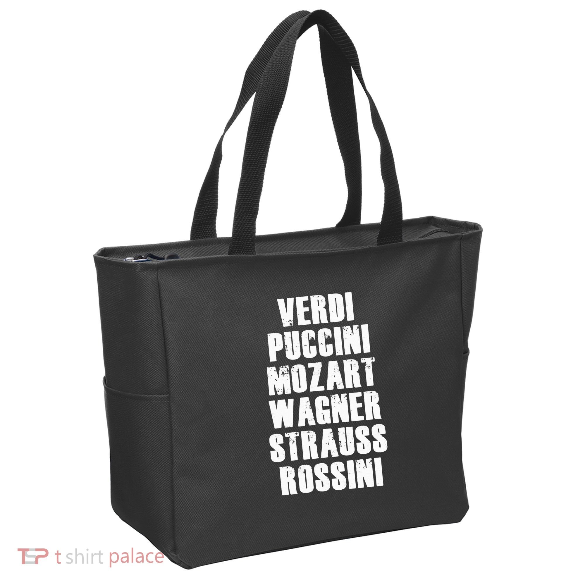 Verdi Puccini Mozart Wagner Strauss Rossini Opera Tote Bag