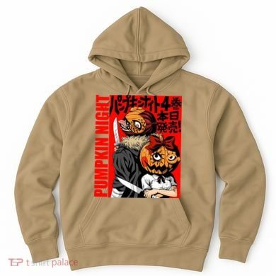 Vintage Pumpkin Night Anime Hoodie