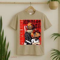 Vintage Pumpkin Night Anime T-Shirt thumb 2