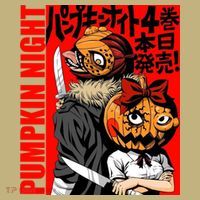 Vintage Pumpkin Night Anime T-Shirt thumb 7