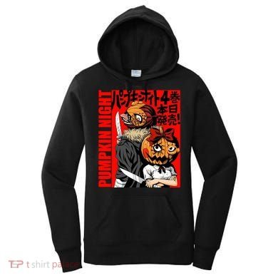 Vintage Pumpkin Night Anime Women's Hoodie