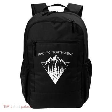 Vintage Pacific Northwest Cool PNW Mountain Trees Backpack
