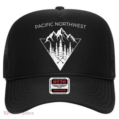 Vintage Pacific Northwest Cool PNW Mountain Trees Hat