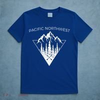 Vintage Pacific Northwest Cool PNW Mountain Trees T-Shirt thumb 5