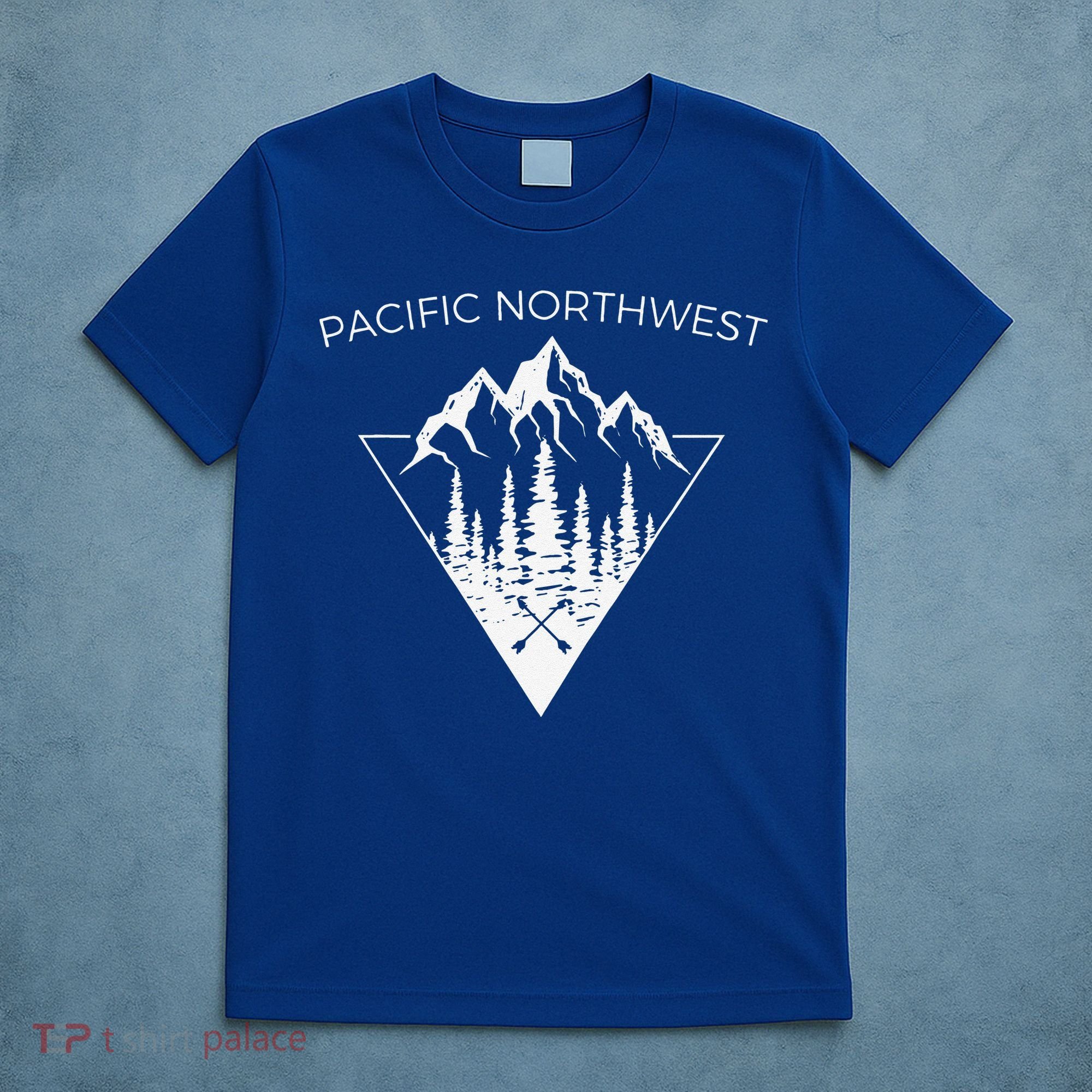 Vintage Pacific Northwest Cool PNW Mountain Trees T-Shirt