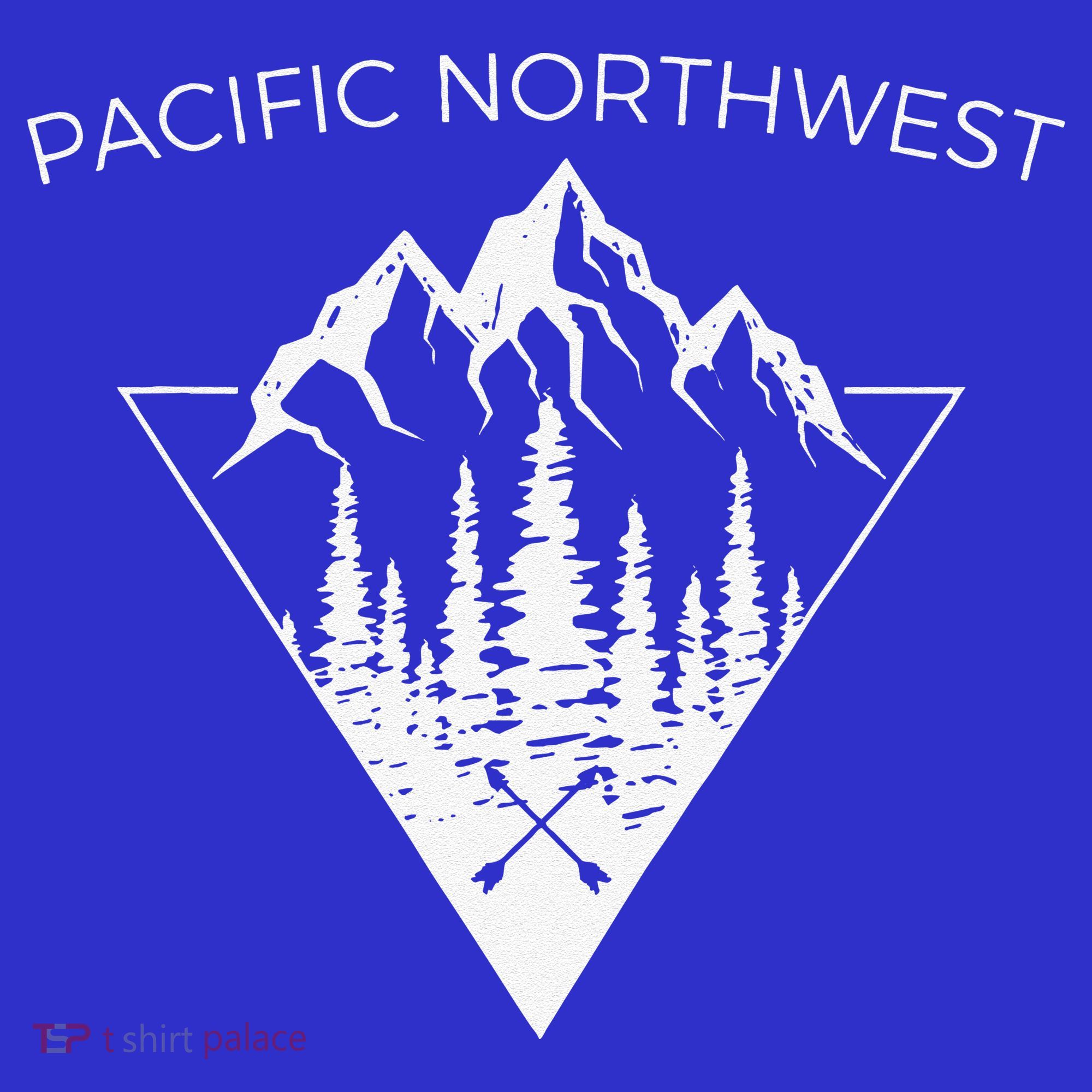 Vintage Pacific Northwest Cool PNW Mountain Trees T-Shirt