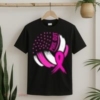 Volleyball P.I.N.K. Out Breast Cancer Awareness Ribbon T-Shirt thumb 2