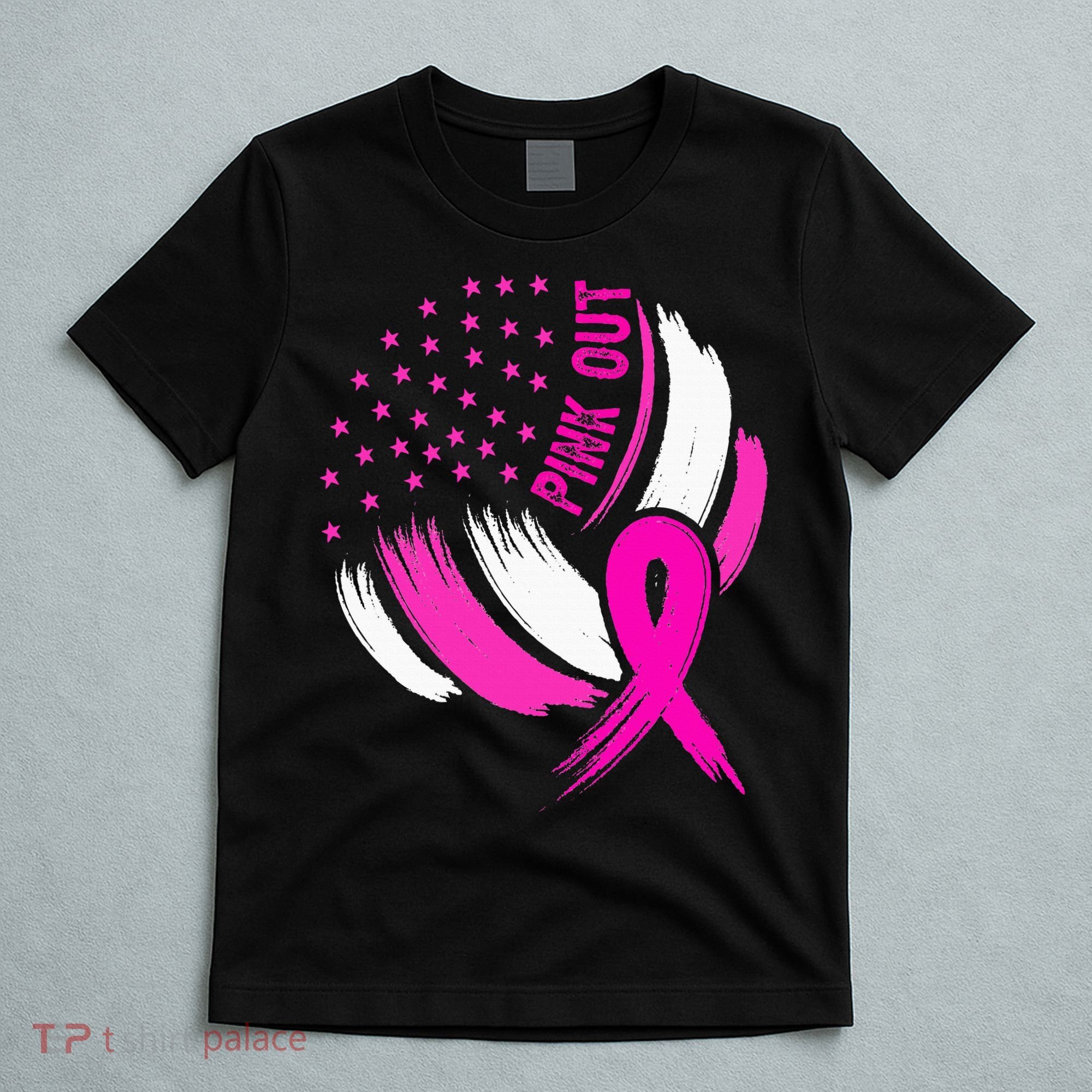 Volleyball P.I.N.K. Out Breast Cancer Awareness Ribbon T-Shirt