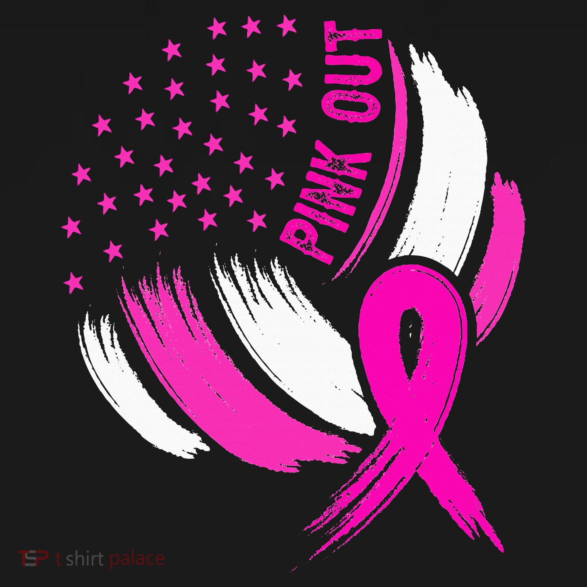 Volleyball P.I.N.K. Out Breast Cancer Awareness Ribbon T-Shirt
