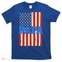 Vintage Papa Patriotic Usa Flag T-Shirt thumb 0