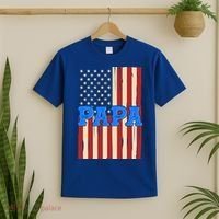 Vintage Papa Patriotic Usa Flag T-Shirt thumb 2