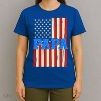 Vintage Papa Patriotic Usa Flag T-Shirt thumb 4