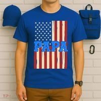 Vintage Papa Patriotic Usa Flag T-Shirt thumb 6