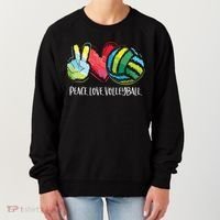 Volleyball Player Peace Love Volleyball Women's Sweatshirt thumb 0