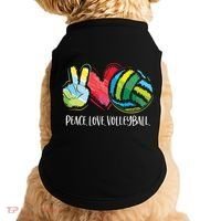 Volleyball Player Peace Love Volleyball Doggie Tank thumb 0