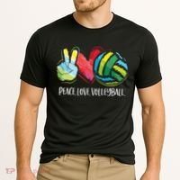 Volleyball Player Peace Love Volleyball Cooling Performance Crew T-Shirt thumb 2