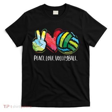 Volleyball Player Peace Love Volleyball T-Shirt