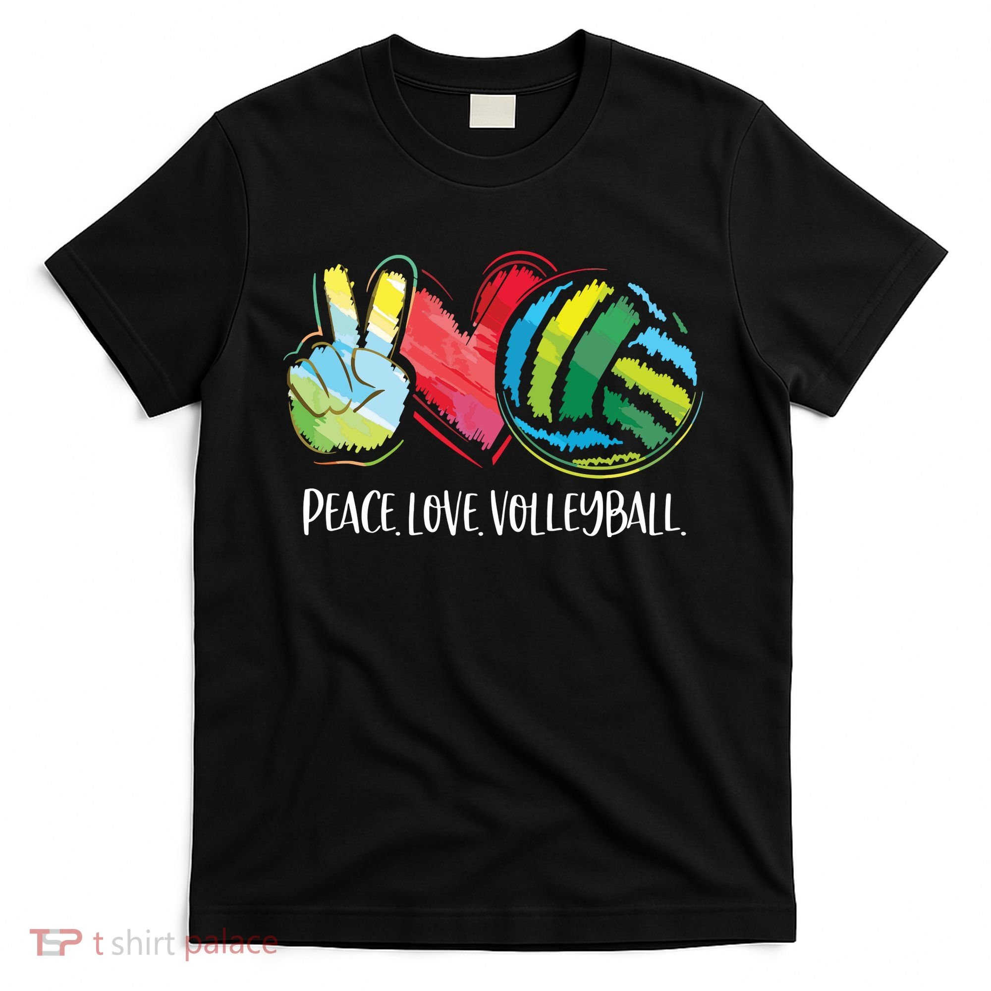 Volleyball Player Peace Love Volleyball T-Shirt