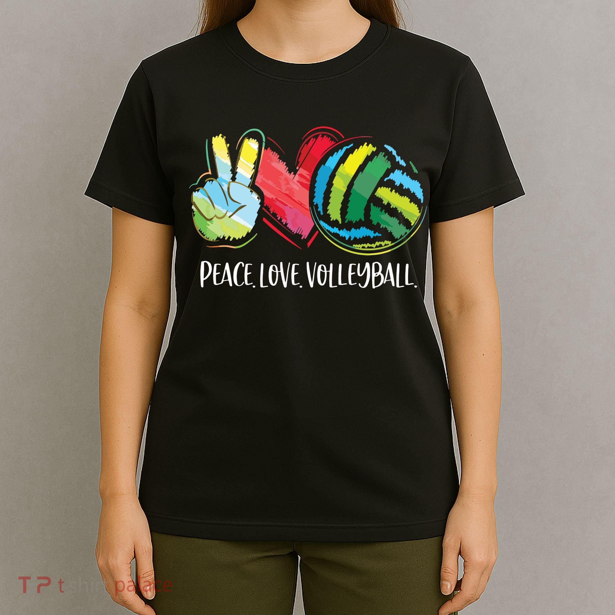 Volleyball Player Peace Love Volleyball T-Shirt