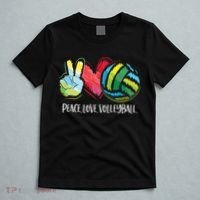 Volleyball Player Peace Love Volleyball T-Shirt thumb 5