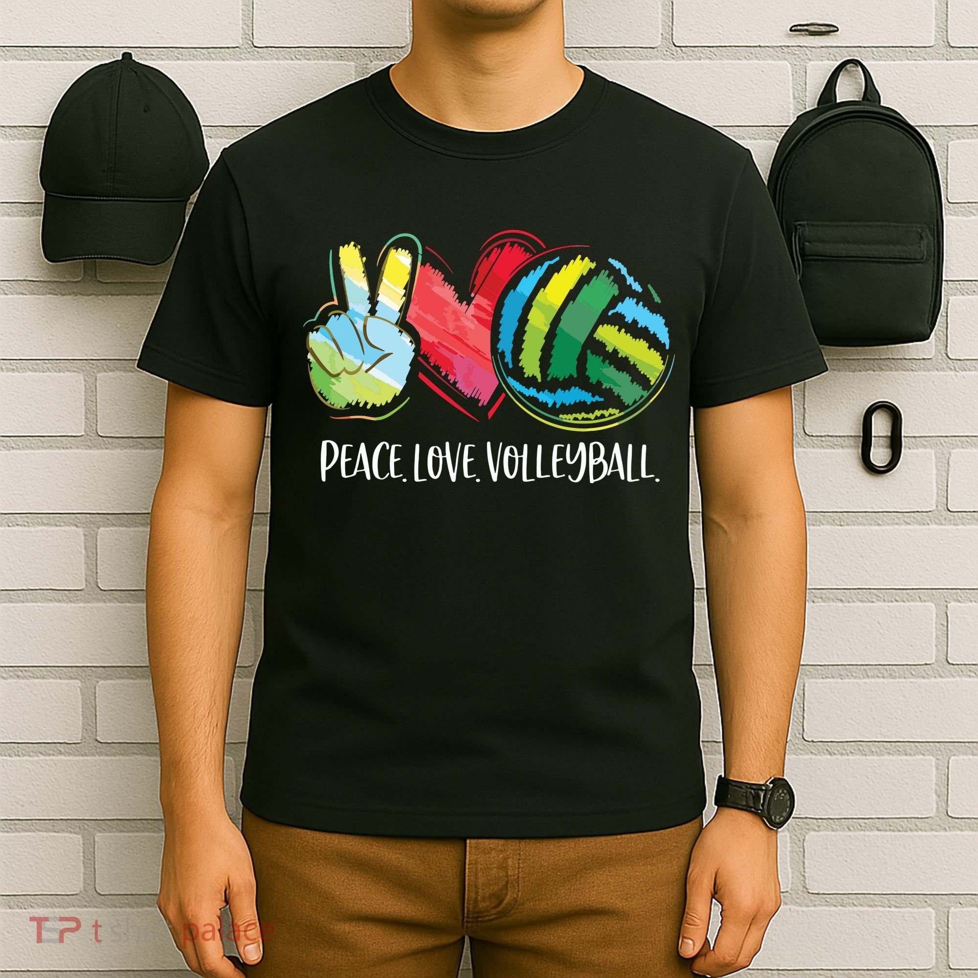 Volleyball Player Peace Love Volleyball T-Shirt