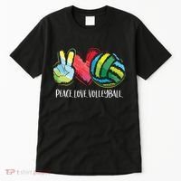 Volleyball Player Peace Love Volleyball Tall T-Shirt thumb 0