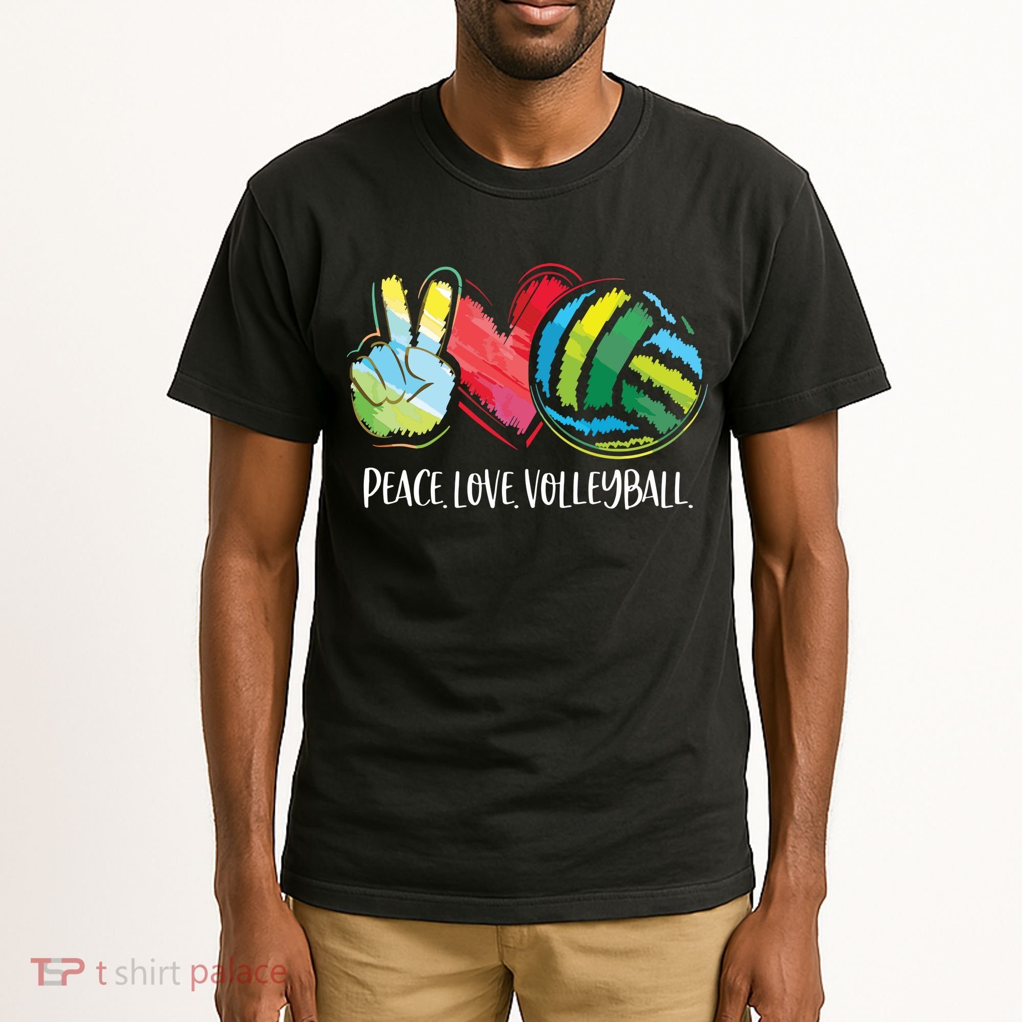 Volleyball Player Peace Love Volleyball Tall T-Shirt