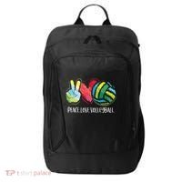 Volleyball Player Peace Love Volleyball City Backpack thumb 0