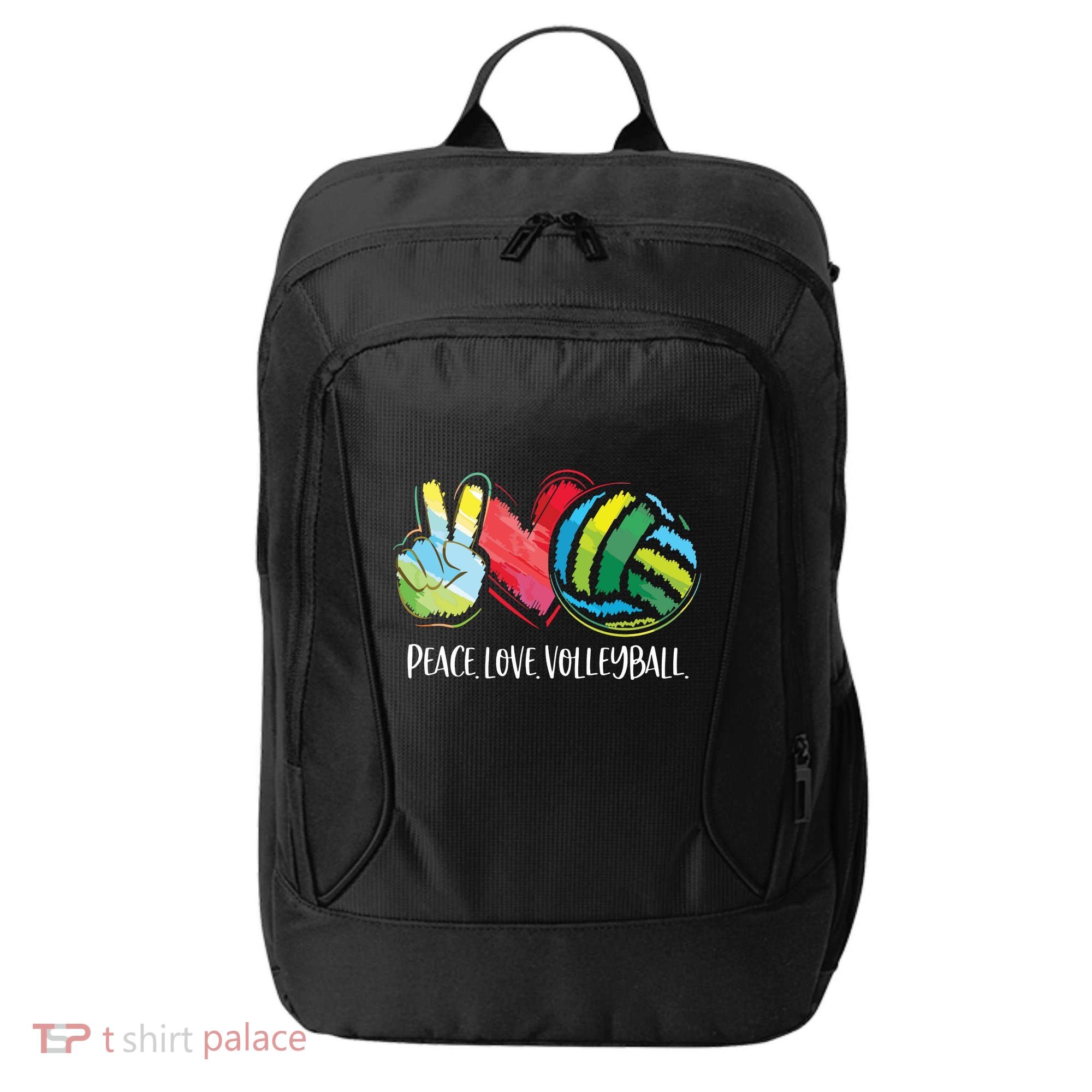 Volleyball Player Peace Love Volleyball City Backpack