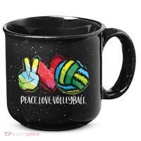 Volleyball Player Peace Love Volleyball 15oz Campfire Ceramic Mug thumb 0