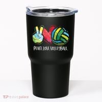 Volleyball Player Peace Love Volleyball Tumbler thumb 0