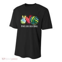 Volleyball Player Peace Love Volleyball Youth Performance Sprint T-Shirt thumb 0