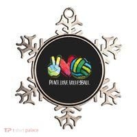Volleyball Player Peace Love Volleyball Ornament thumb 0