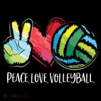 Volleyball Player Peace Love Volleyball Tall Sweatshirt thumb 2