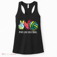 Volleyball Player Peace Love Volleyball Women's Tank Top thumb 0