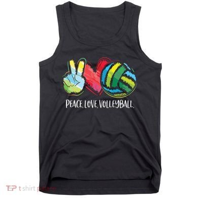 Volleyball Player Peace Love Volleyball Tank Top