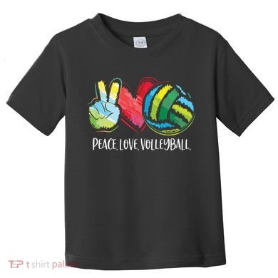 Volleyball Player Peace Love Volleyball Toddler T-Shirt