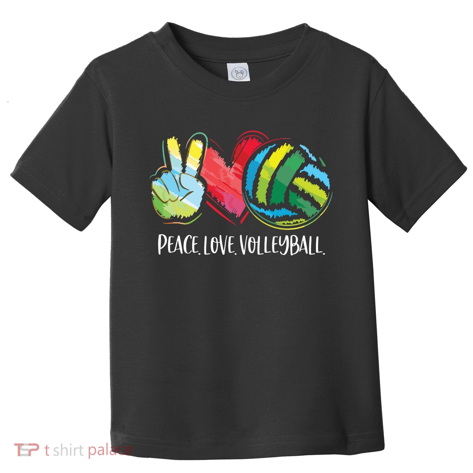 Volleyball Player Peace Love Volleyball Toddler T-Shirt