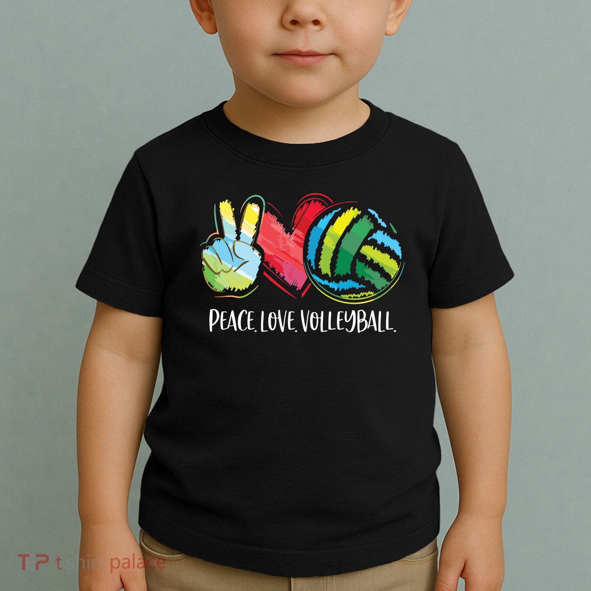 Volleyball Player Peace Love Volleyball Toddler T-Shirt