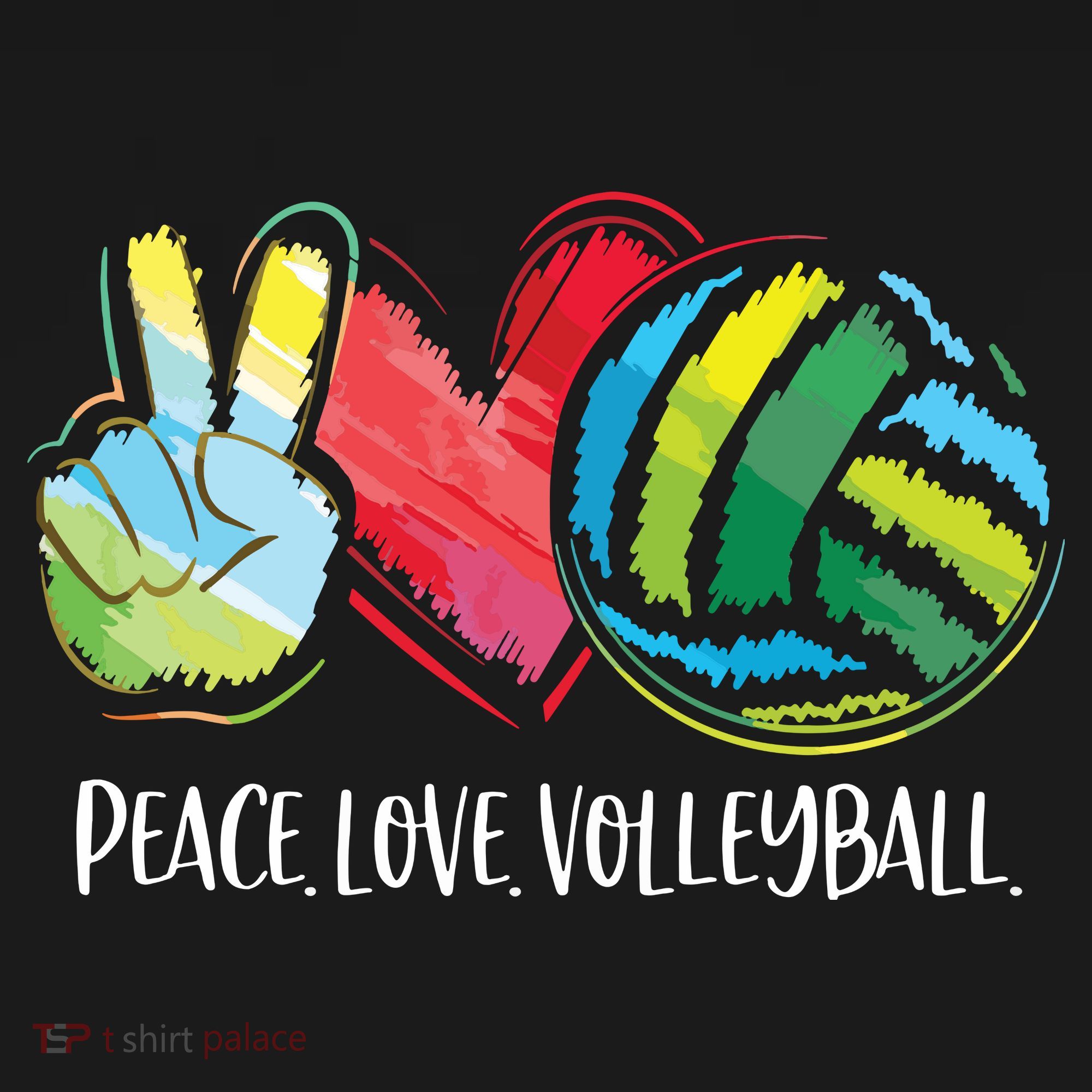 Volleyball Player Peace Love Volleyball Visor