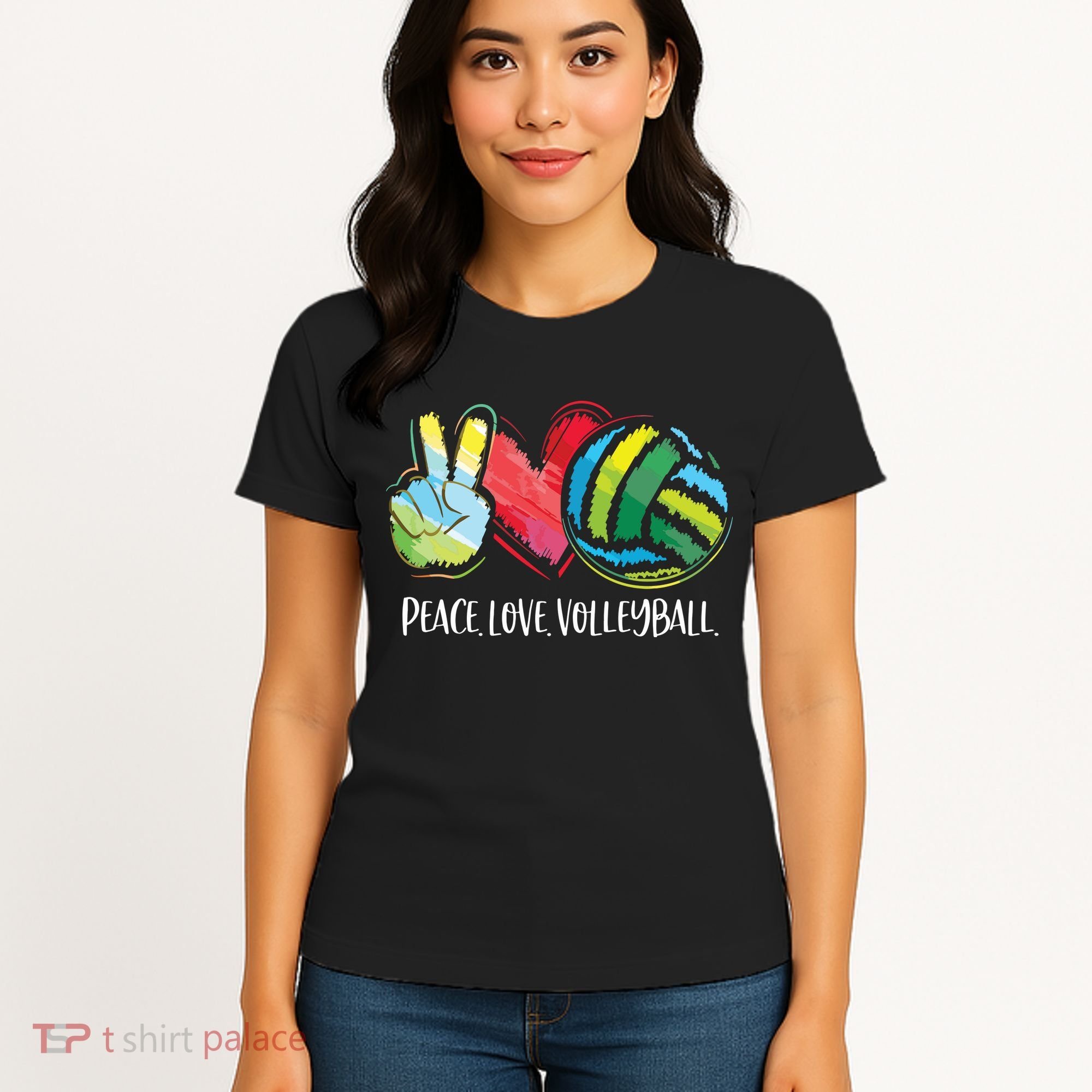 Volleyball Player Peace Love Volleyball Women's T-Shirt