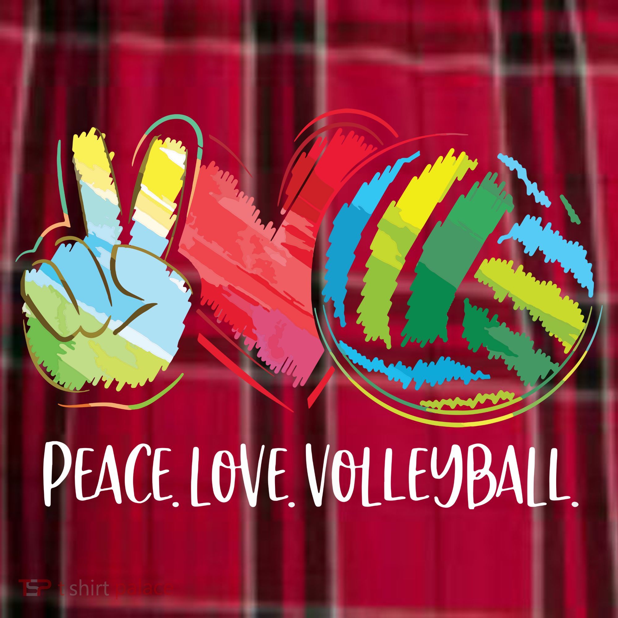 Volleyball Player Peace Love Volleyball Women's Flannel Plaid Pajama Pants