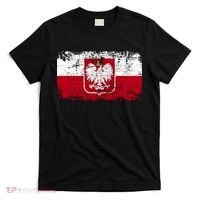 Vintage Polish Poland Polska Flag Distressed T-Shirt thumb 0