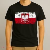Vintage Polish Poland Polska Flag Distressed T-Shirt thumb 3