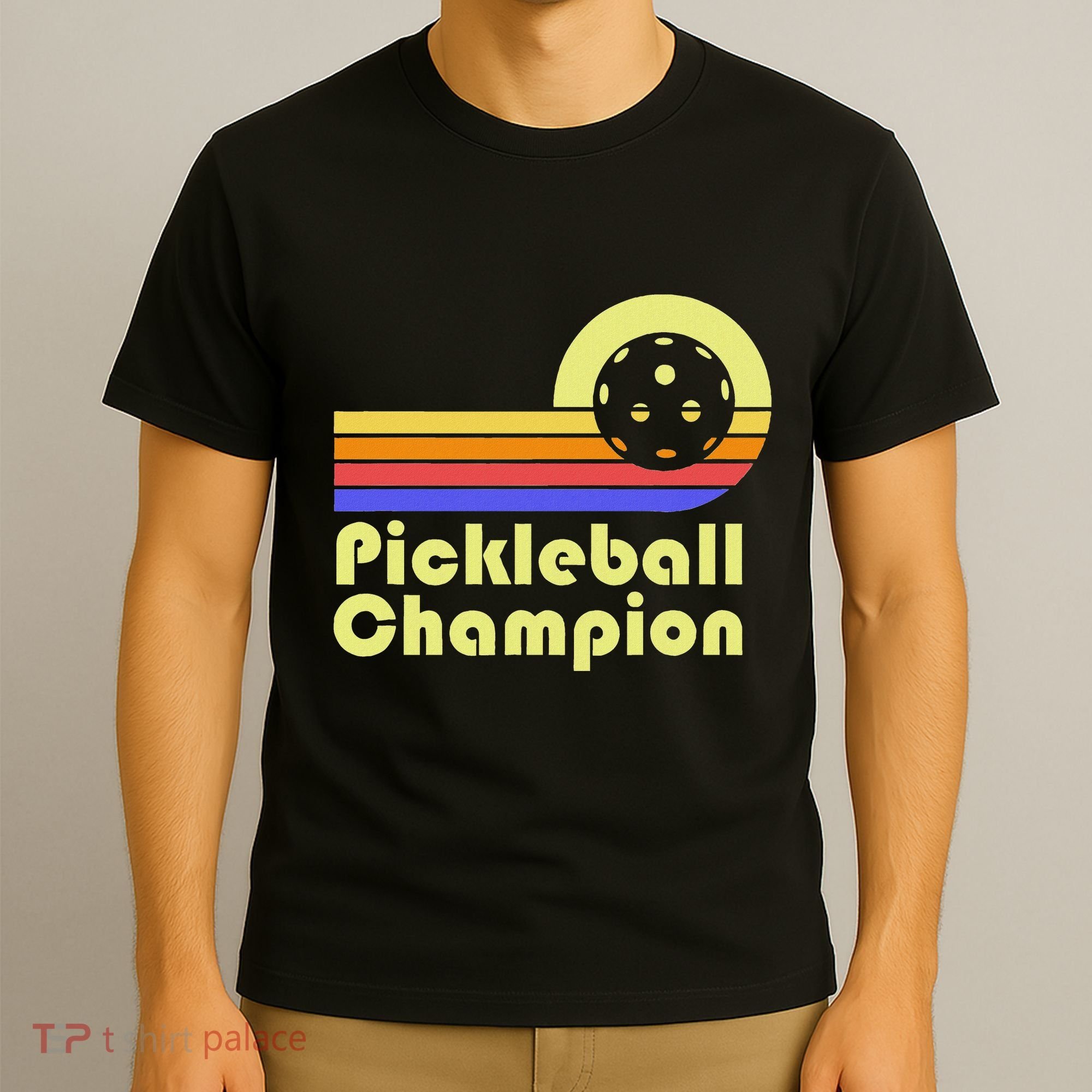Vintage Pickleball Player Funny Retro Pickleball Champion T-Shirt